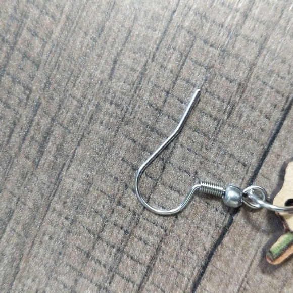 #353Halloween/Fall Pumpkin Latte Dangle Earrings - Picture 4 of 4